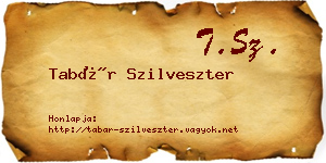 Tabár Szilveszter névjegykártya